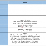 Easter Revision Timetable