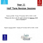 Half Term revision sessions